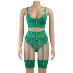 Conjunto de Lingerie Feminina de Renda Bandage