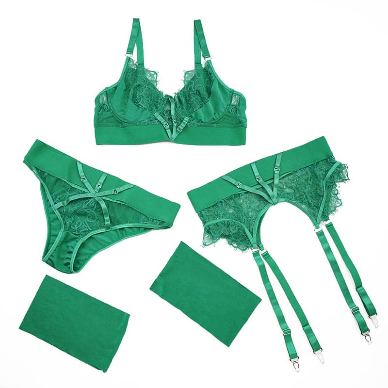 Conjunto de Lingerie Feminina de Renda Bandage