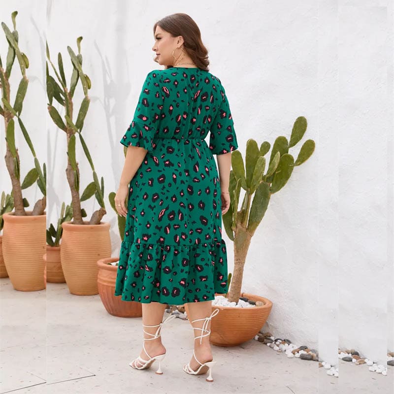 Vestido Estampado Plus Size