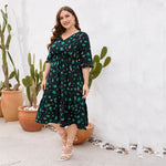 Vestido Estampado Plus Size