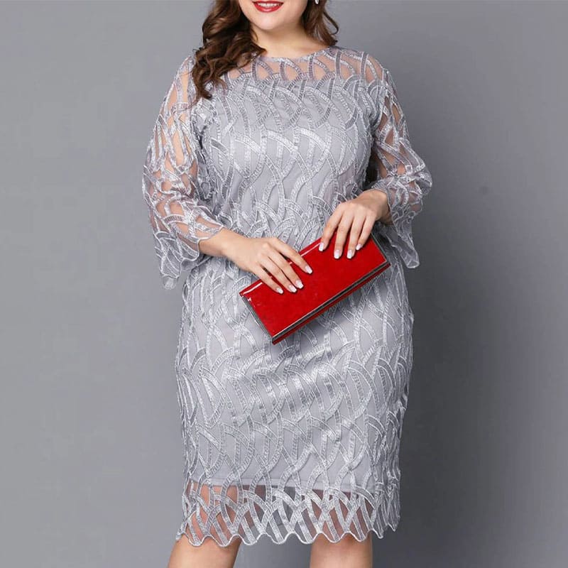 Vestido Midi De Festa Plus Size