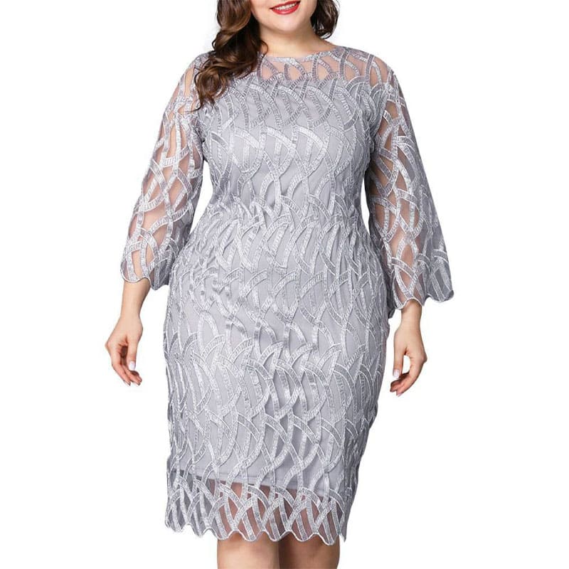 Vestido Midi De Festa Plus Size