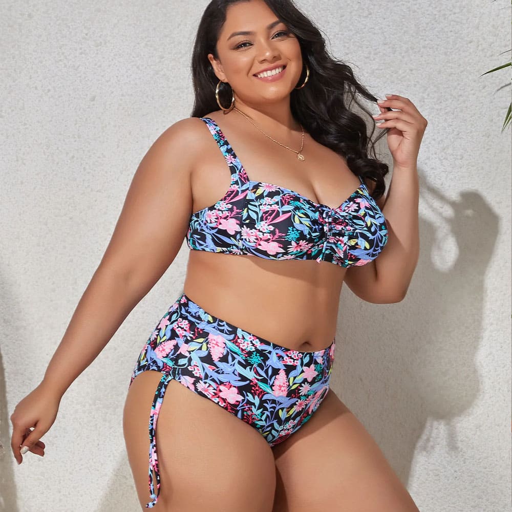 Biquíni Plus Size Cintura Alta Lena