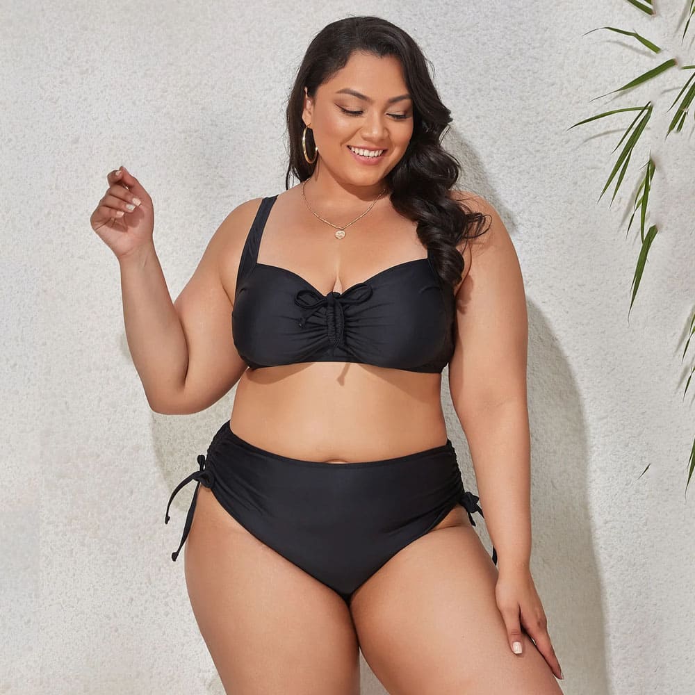 Biquíni Plus Size Cintura Alta Lena