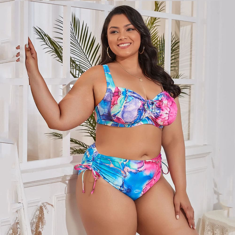 Biquíni Plus Size Cintura Alta Lena