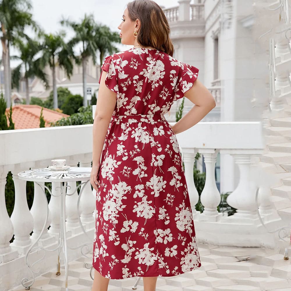 Vestido Longo Plus Size Estampado Miranda