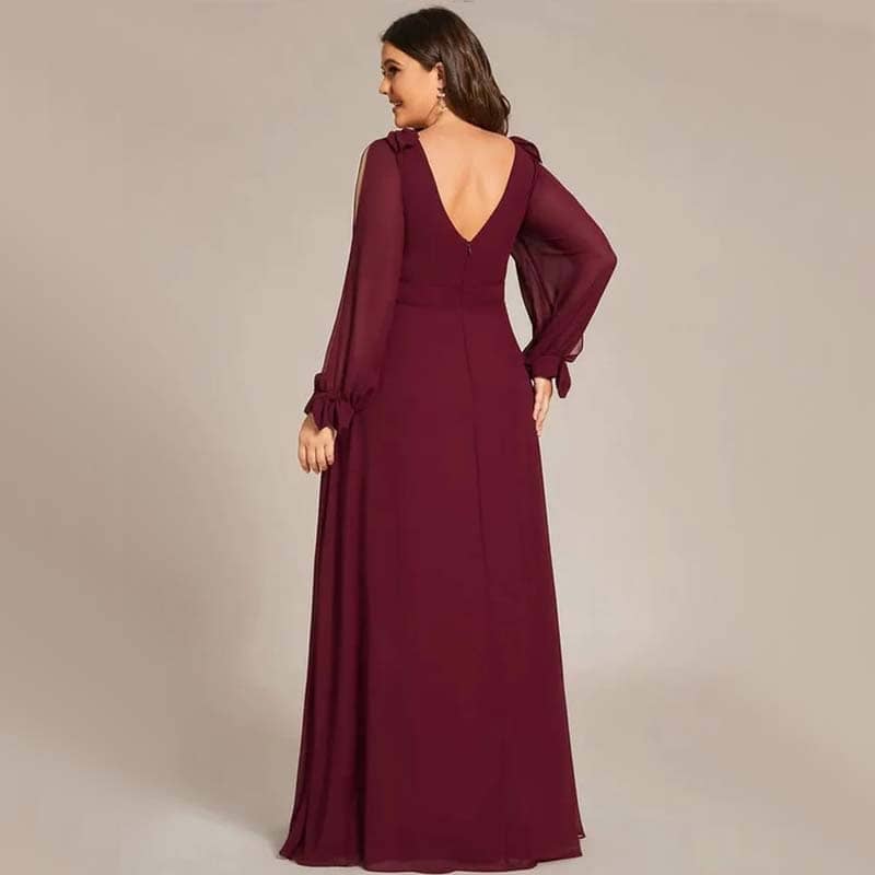 Vestido Longo Plus Size Fenda Lorraine