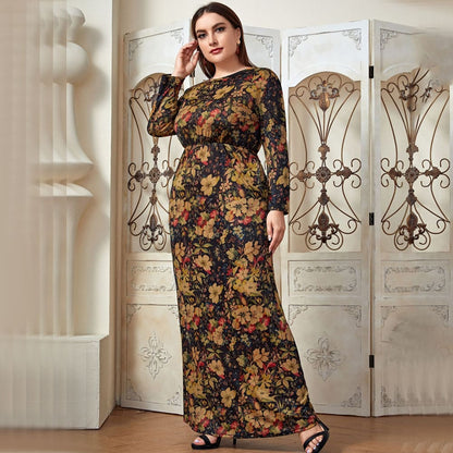 Vestido Longo Plus Size Florido Jordana