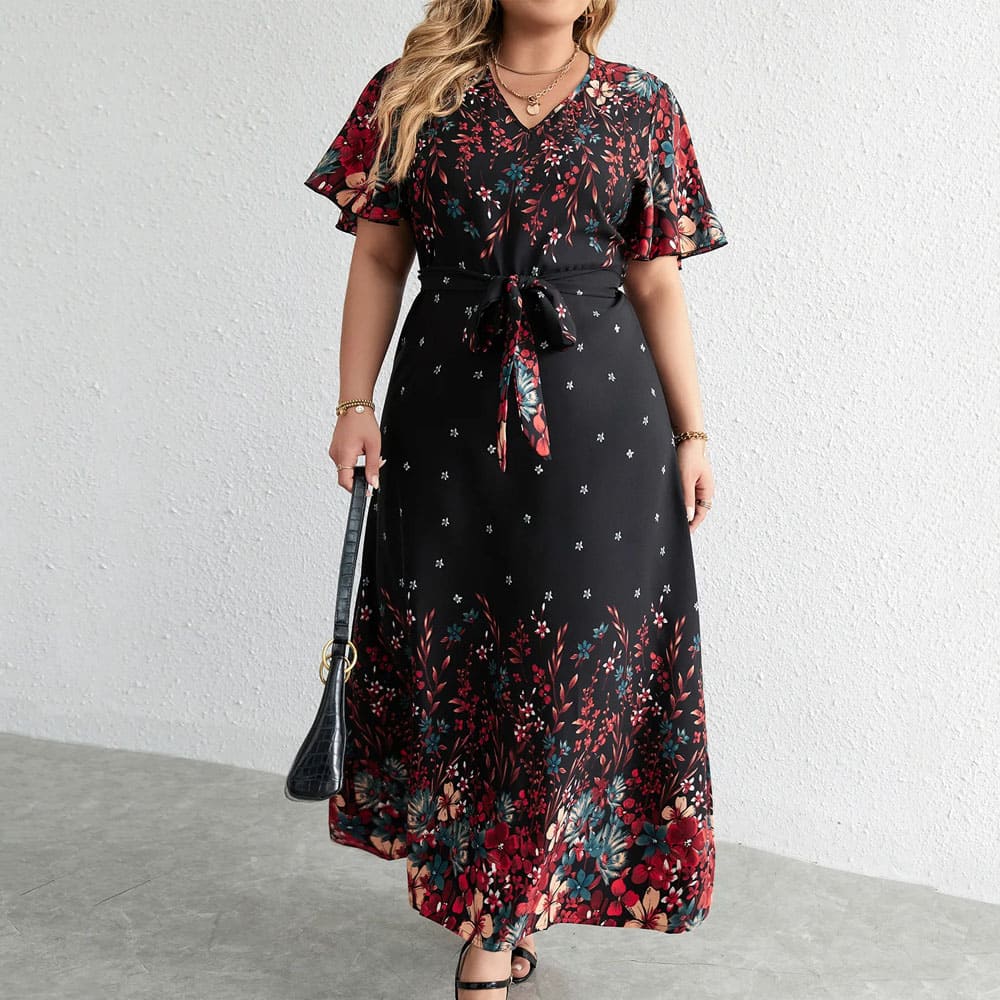 Vestido Longo Plus Size Preto Laisa