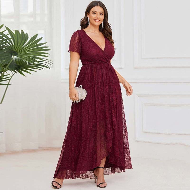 Vestido Longo Plus Size Renda Viviane