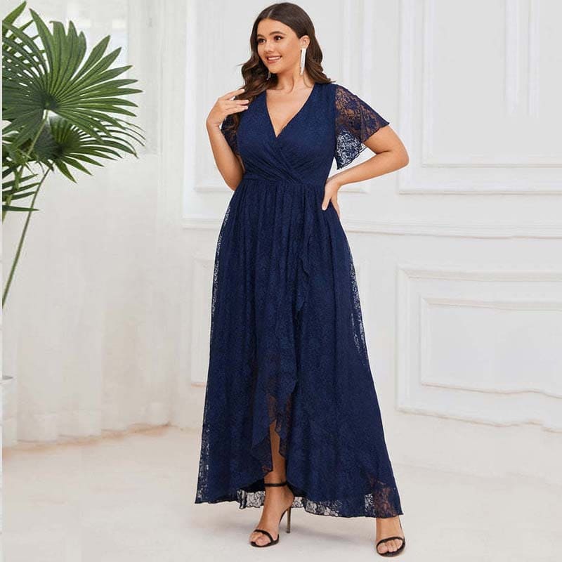 Vestido Longo Plus Size Renda Viviane