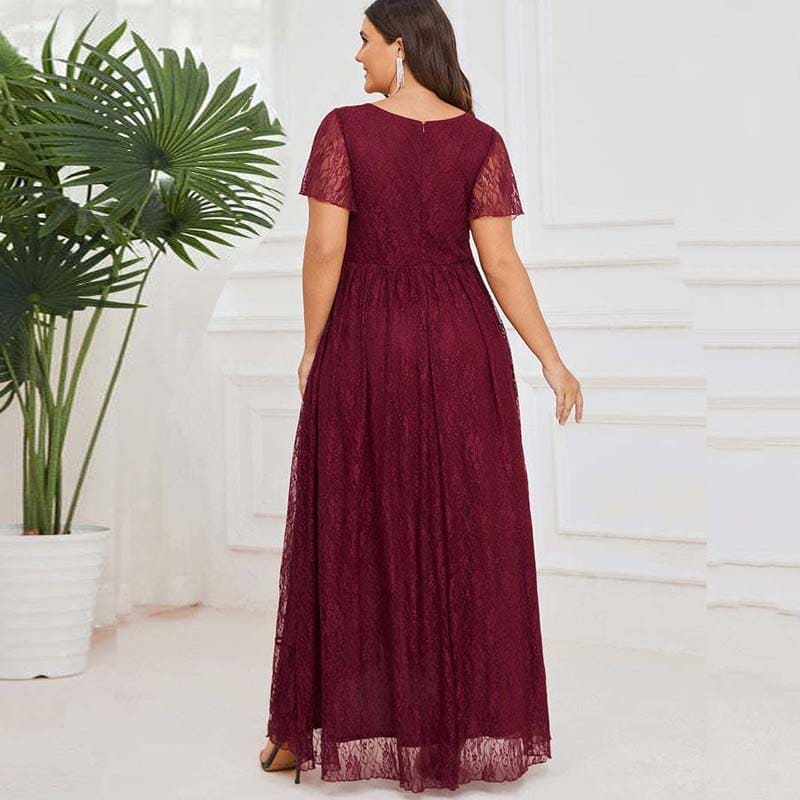 Vestido Longo Plus Size Renda Viviane