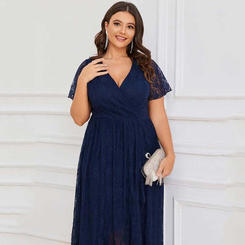 Vestido Longo Plus Size Renda Viviane