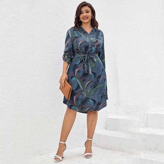 Vestido Midi Plus Size Estampado Lorrana