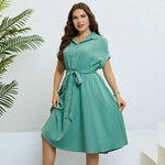 Vestido Midi Plus Size Verde Kiara